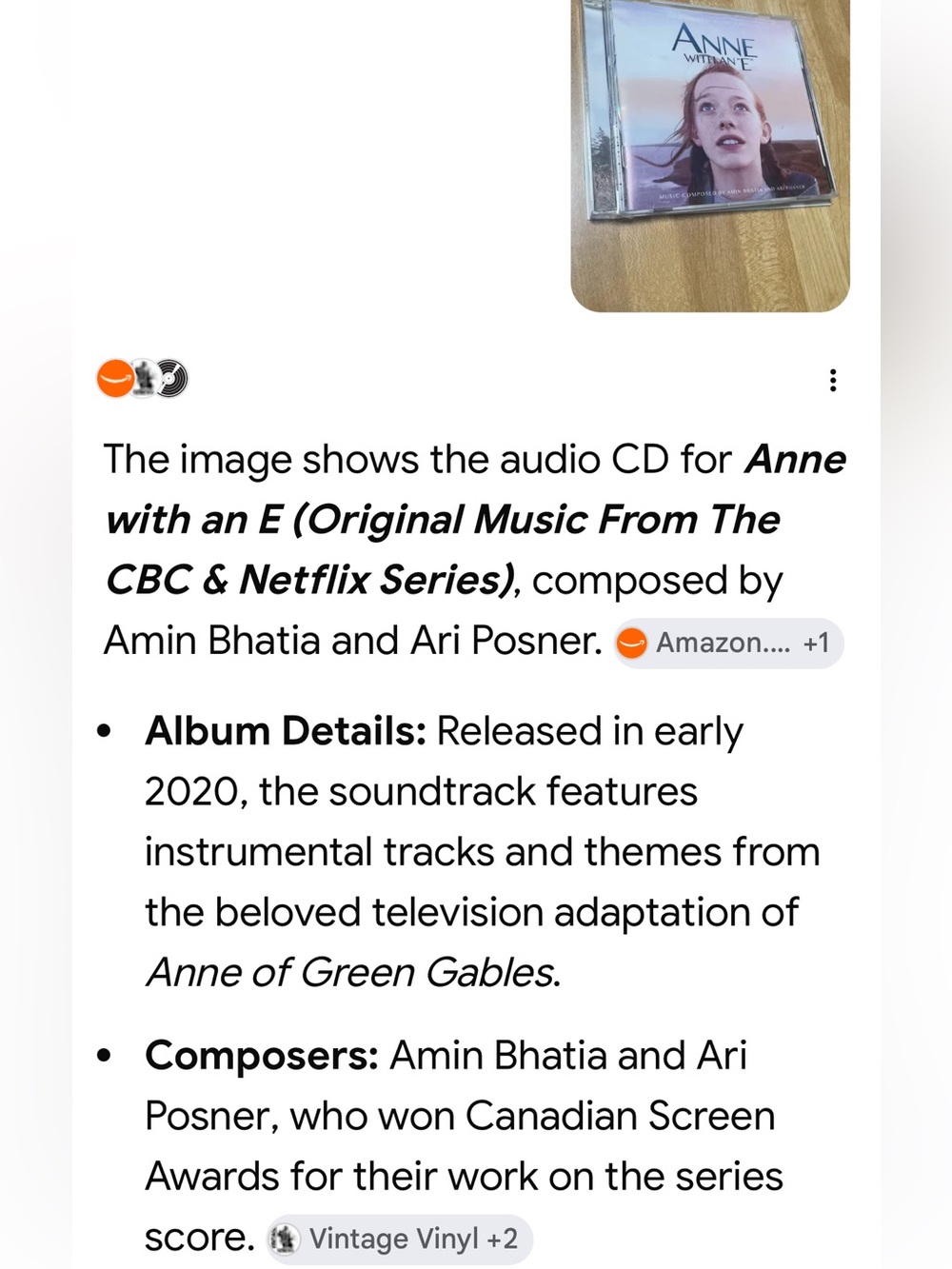 #2984**Anne With An E Original Music CD - Pastel Pink & Blue Cover - Picture 3 of 17